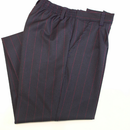 Pinstripe Trouser - Navy/wine Stripe