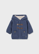 Hooded Duffle Cardigan - Bright Ocean