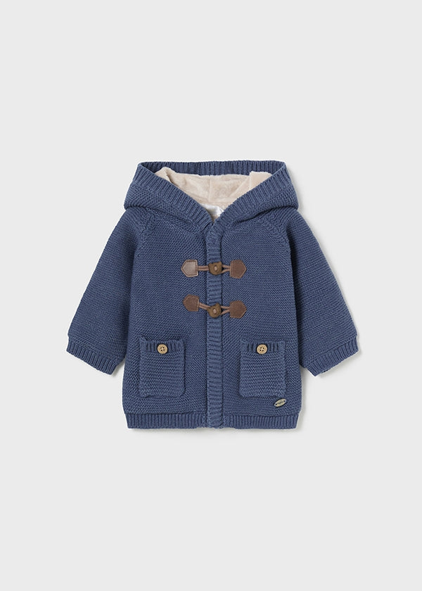 Hooded Duffle Cardigan - Bright Ocean
