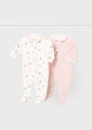 2 Pack Bodysuit Set - Blush