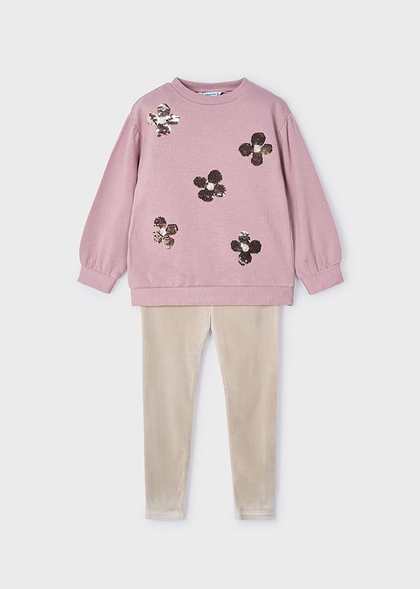 Seguin Jumper & Leggings Set - Rose