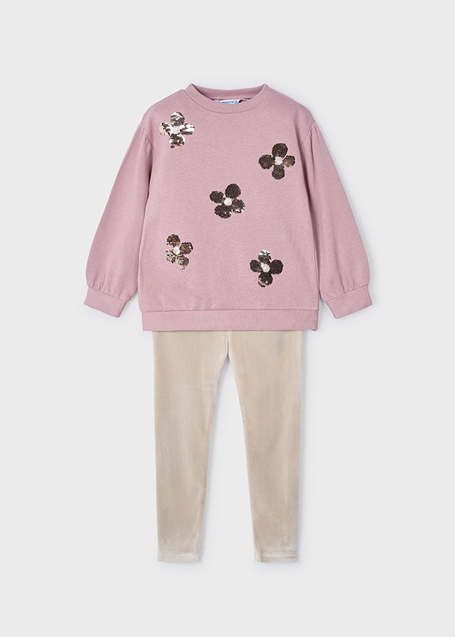 Seguin Jumper & Leggings Set - Rose
