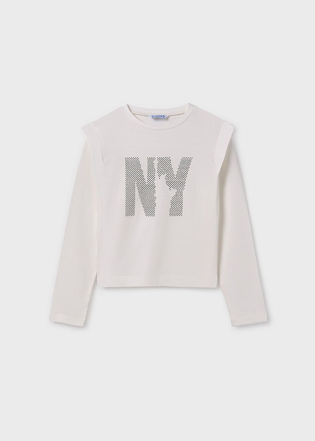 Long Sleeve Graphic T-Shirt - Natural