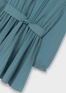 Pleated Dress - Lake