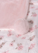 Pompom Fur Blanket - Blush