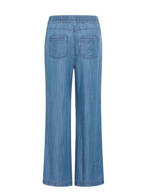 Back In Bloom Trousers - Blue Denim