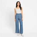 Back In Bloom Trousers - Blue Denim