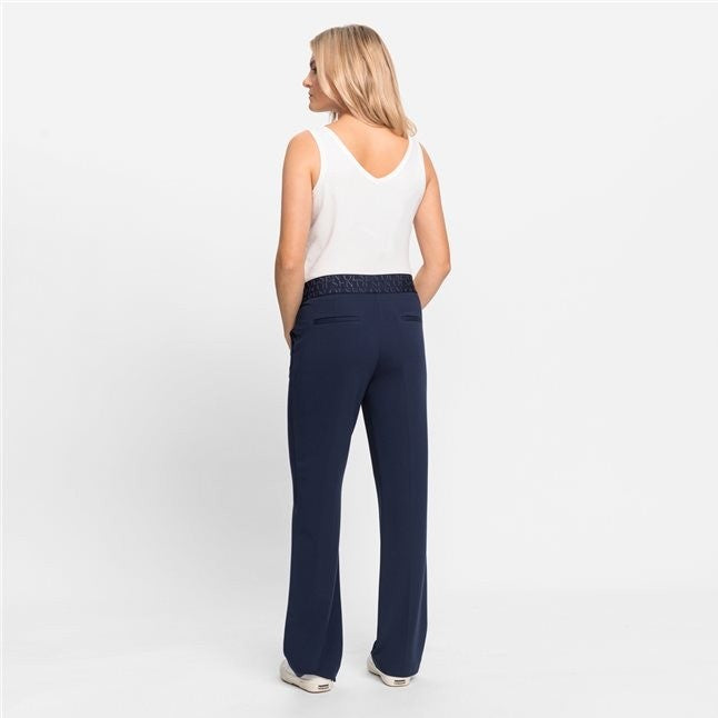 Back In Bloom Trousers - Ink Blue