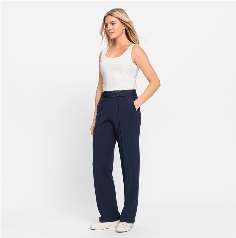 Back In Bloom Trousers - Ink Blue