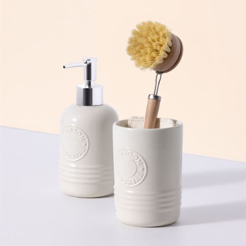 Living Cream Soap Dispenser & Tumbler Set