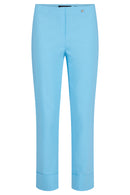 Bella Turn Up 3/4 Length Trouser - Pale Blue
