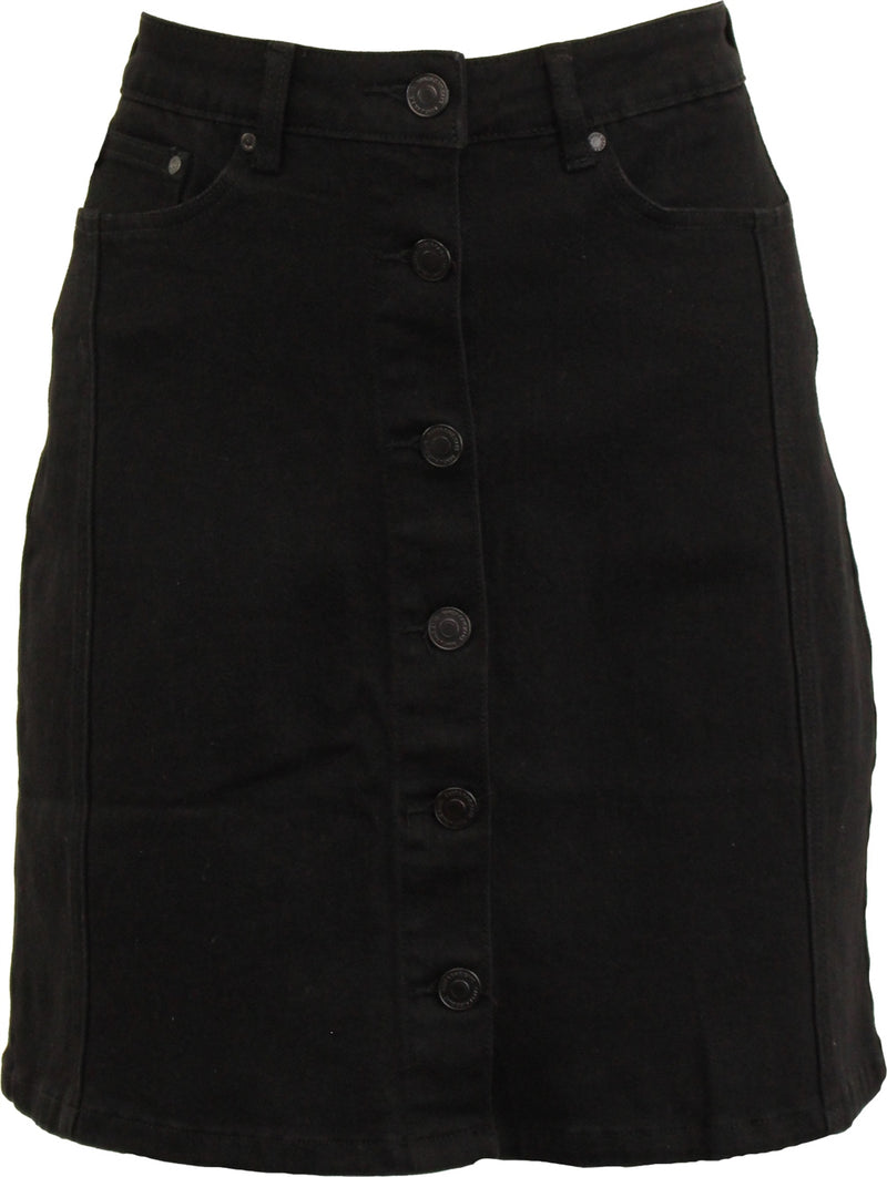 Natalie Denim Skirt - Vintage Black