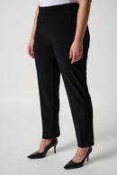 Straight Pull On Trouser - Black