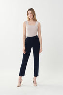 Straight Pull On Trouser - Midnight Blue