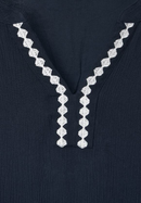 Solid Embroidery Dress - Night Sky Blue