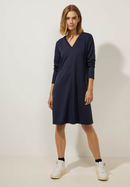 Solid Shirt Dress - Deep Blue