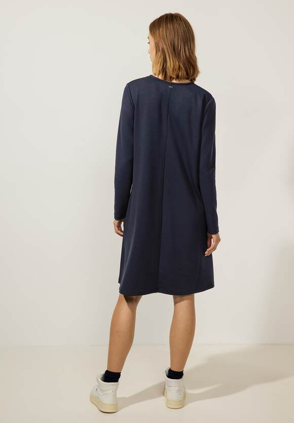 Solid Shirt Dress - Deep Blue