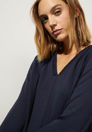 Solid Shirt Dress - Deep Blue