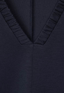 Solid Shirt Dress - Deep Blue