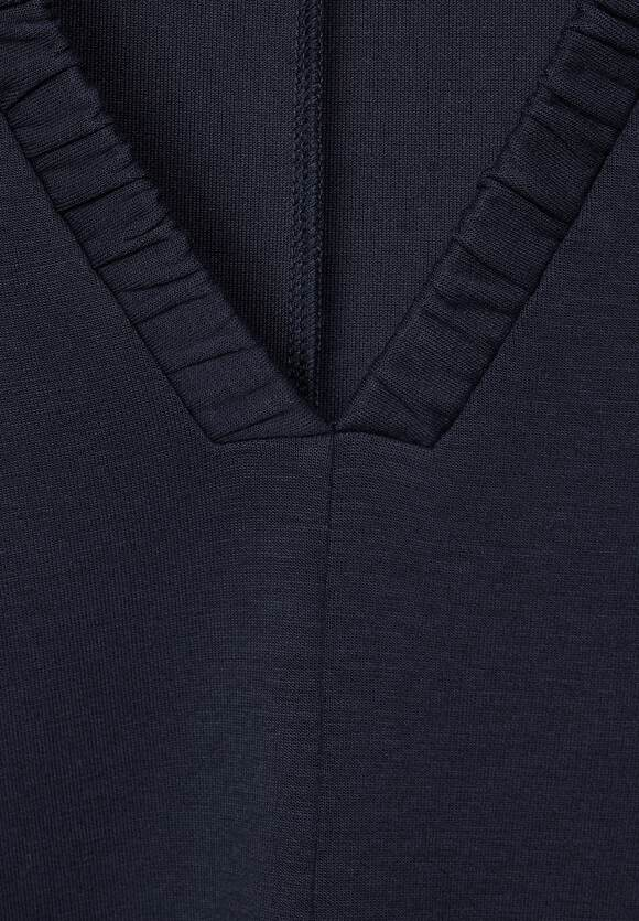 Solid Shirt Dress - Deep Blue