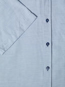 Short Sleeve Casual Shirt - Air Force Blue