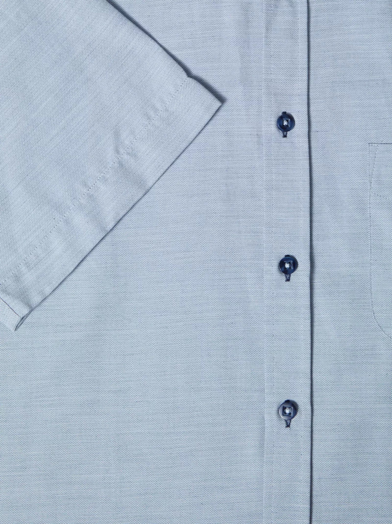 Short Sleeve Casual Shirt - Air Force Blue