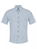 Short Sleeve Casual Shirt - Air Force Blue