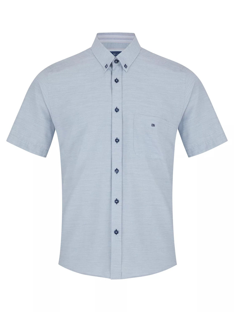 Short Sleeve Casual Shirt - Air Force Blue