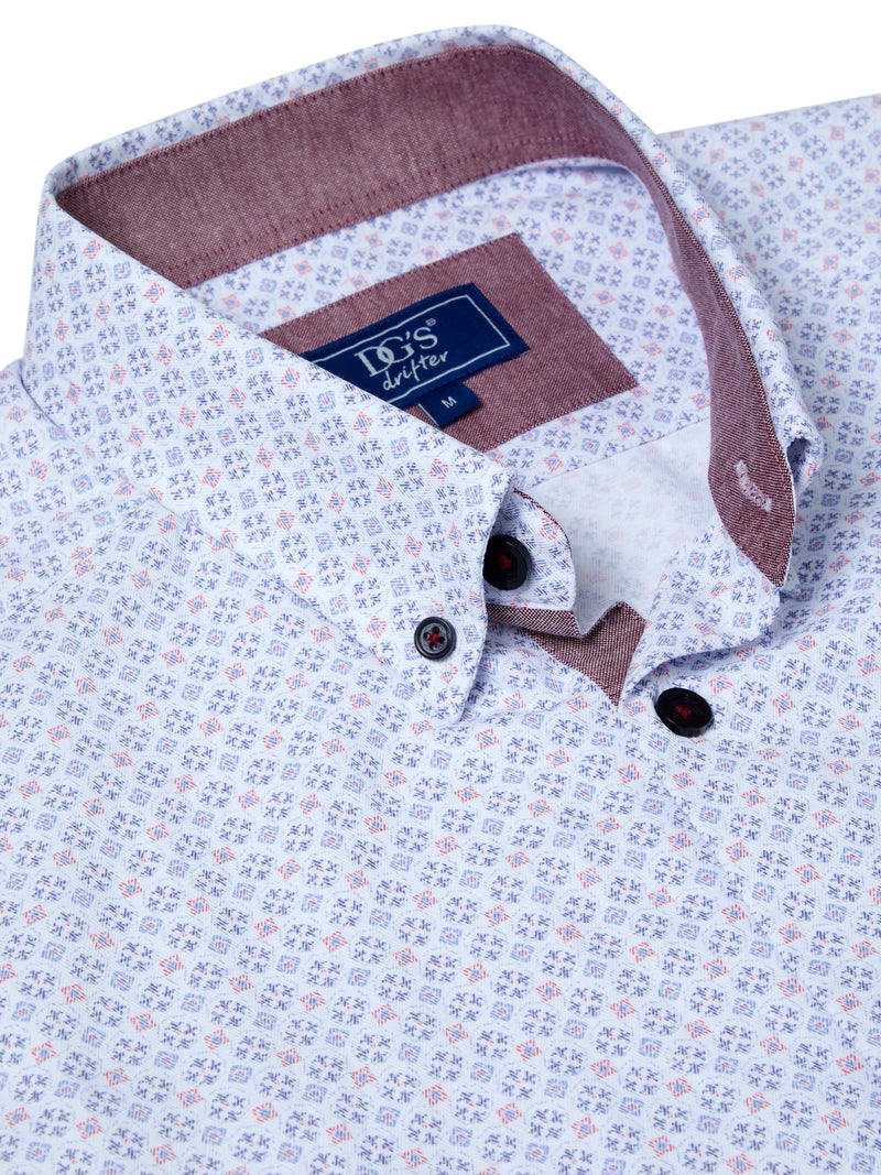 Short Sleeve Casual Shirt - Red