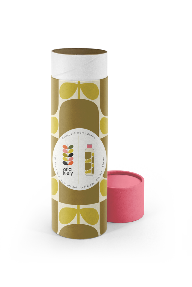 Stainless Steel Water Bottle - Block Flower