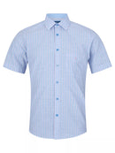 Short Sleeve Casual Shirt - Light Blue