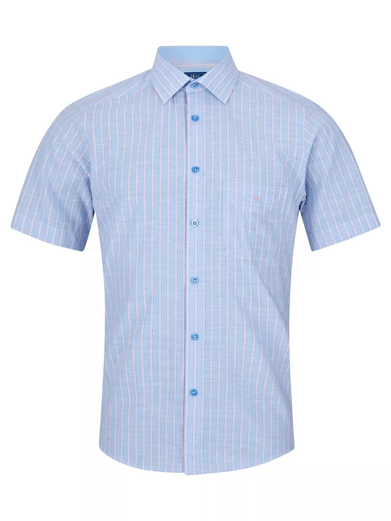 Short Sleeve Casual Shirt - Light Blue