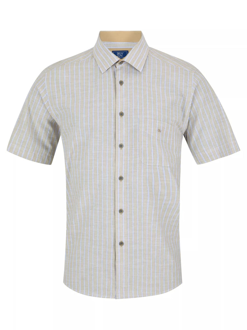 Short Sleeve Casual Shirt - Stone