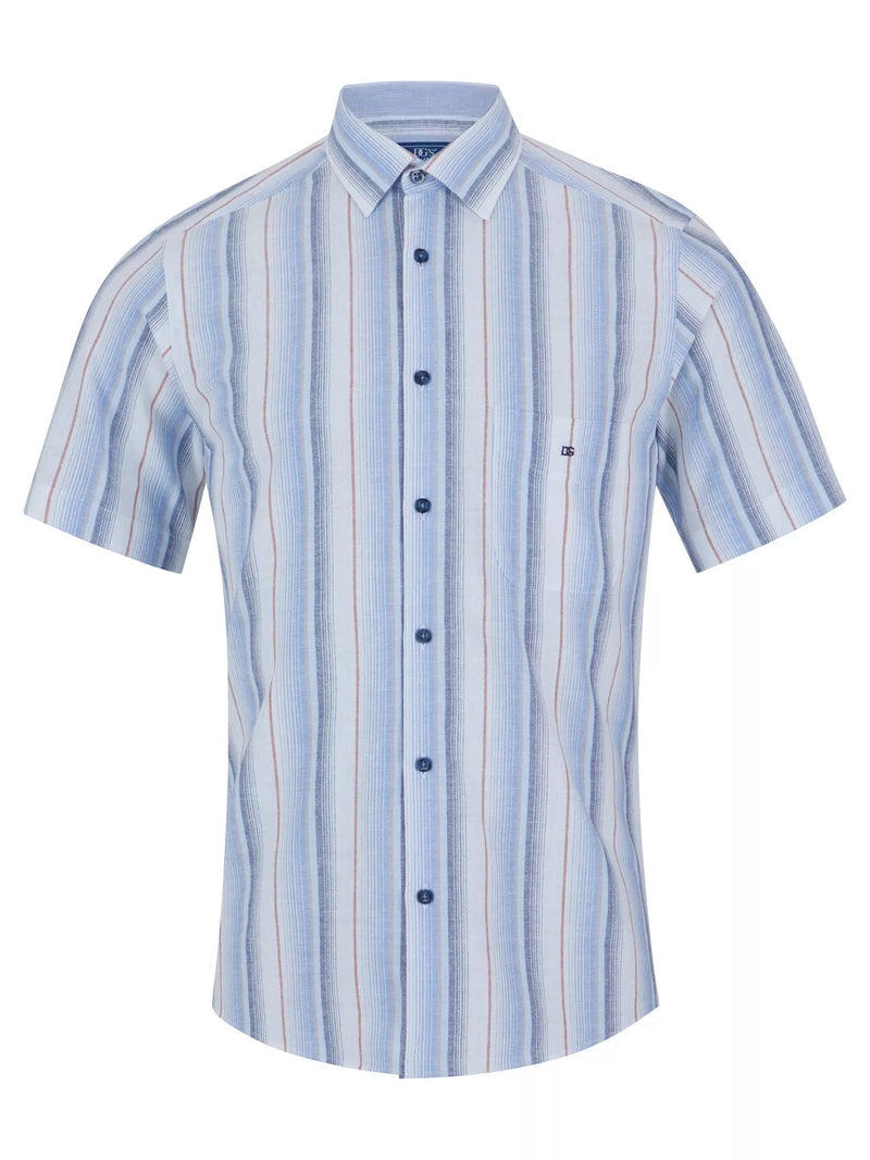 Short Sleeve Casual Shirt - Royal Blue
