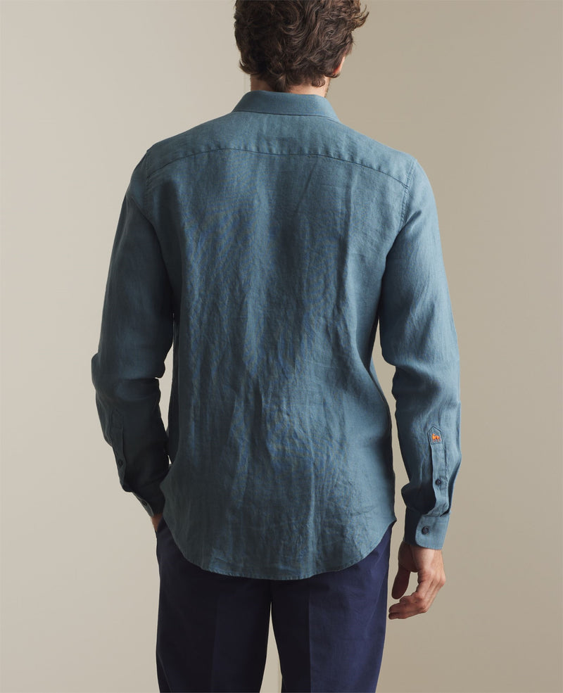 Kilbeg Tailored Washed Shirt - Seafoam
