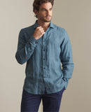 Kilbeg Tailored Washed Shirt - Seafoam