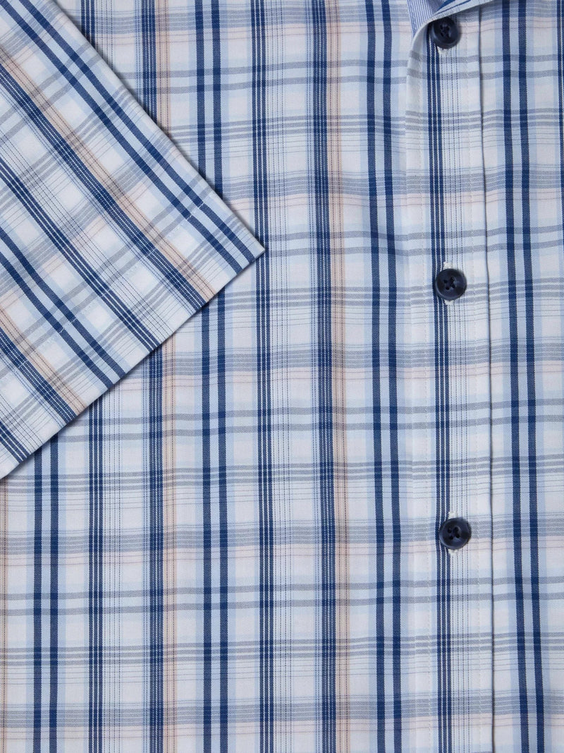 Short Sleeve Casual Shirt - Royal Blue