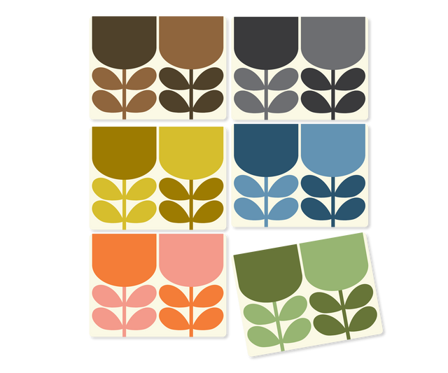 Set of 6 Placemats - Block Floral