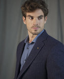 Ennis Jacket - Blue Herringbone
