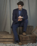 Ennis Jacket - Blue Herringbone