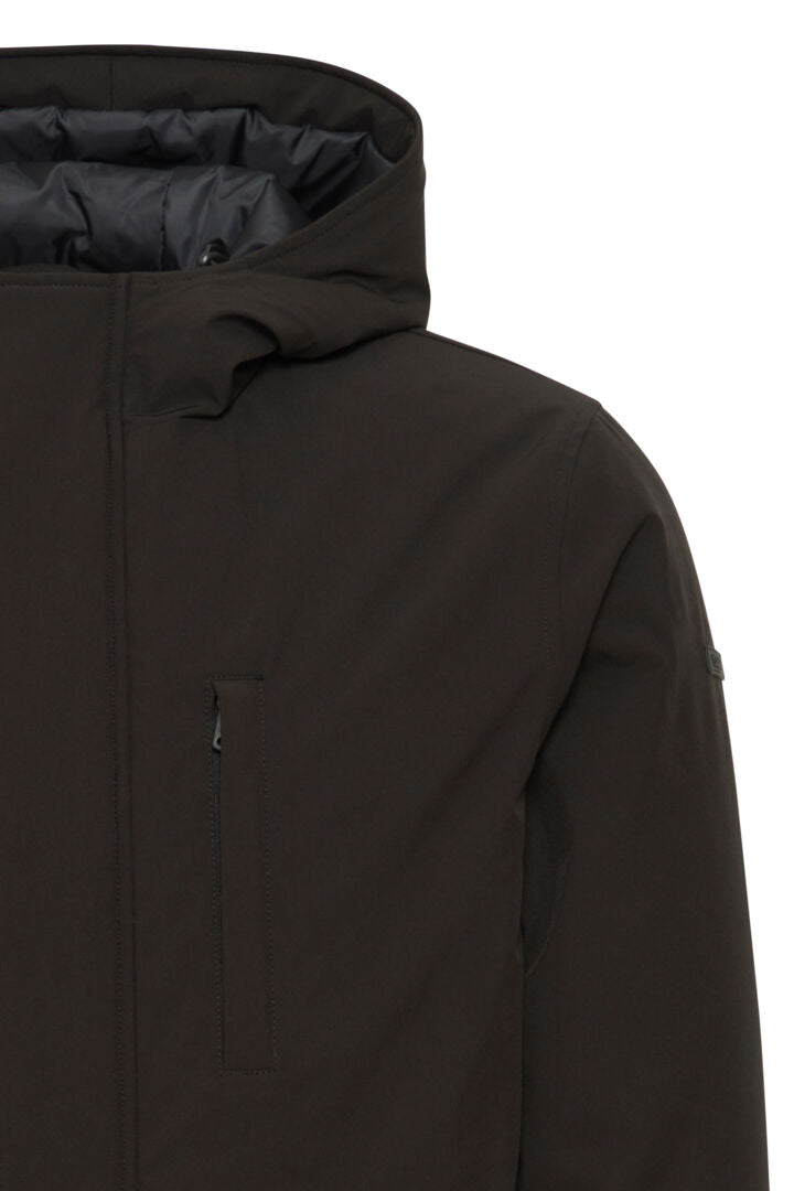 Myles Hooded Coat - True Black