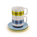 Set of 2 Teacups & Saucers