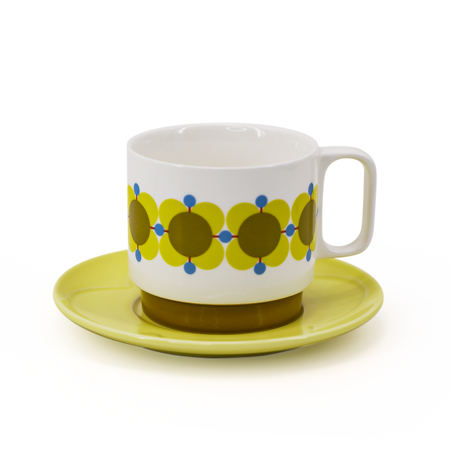 Set of 2 Teacups & Saucers