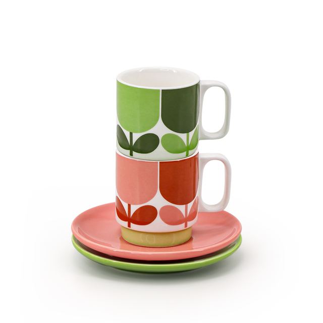 Orla Kiely Set of 2 Espresso Cup &amp; Saucer