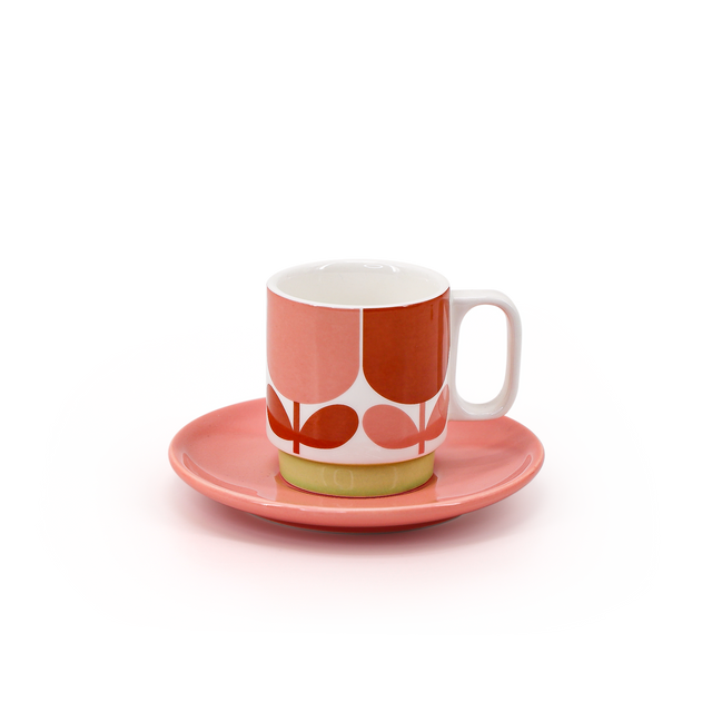 Orla Kiely Set of 2 Espresso Cup &amp; Saucer