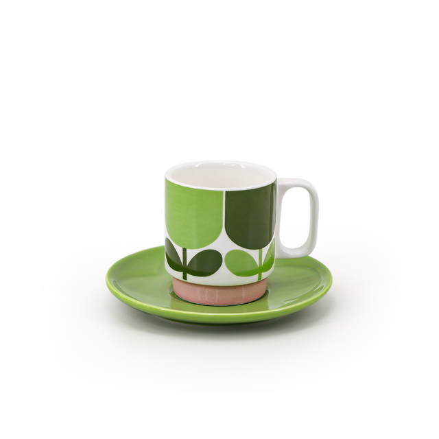 Orla Kiely Set of 2 Espresso Cup &amp; Saucer