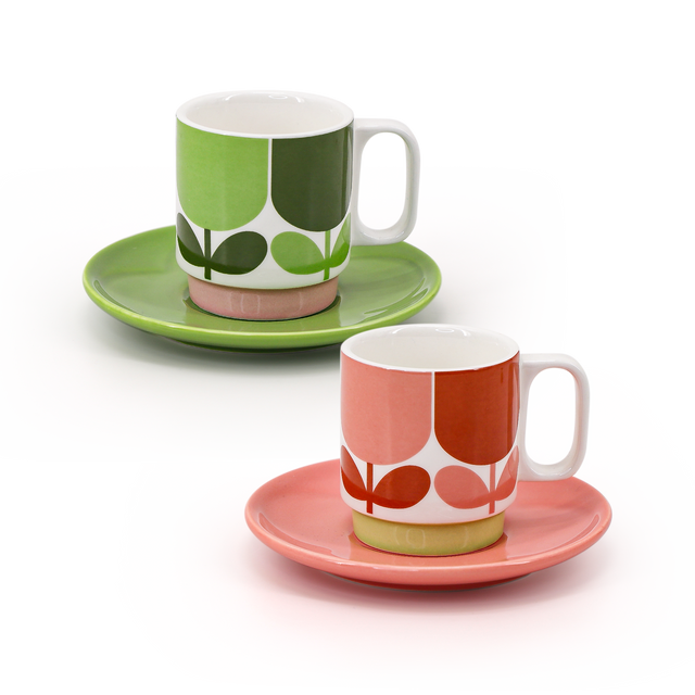 Orla Kiely Set of 2 Espresso Cup &amp; Saucer