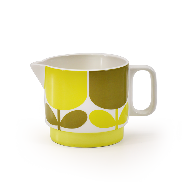 Milk Jug - Block Flower Ochre