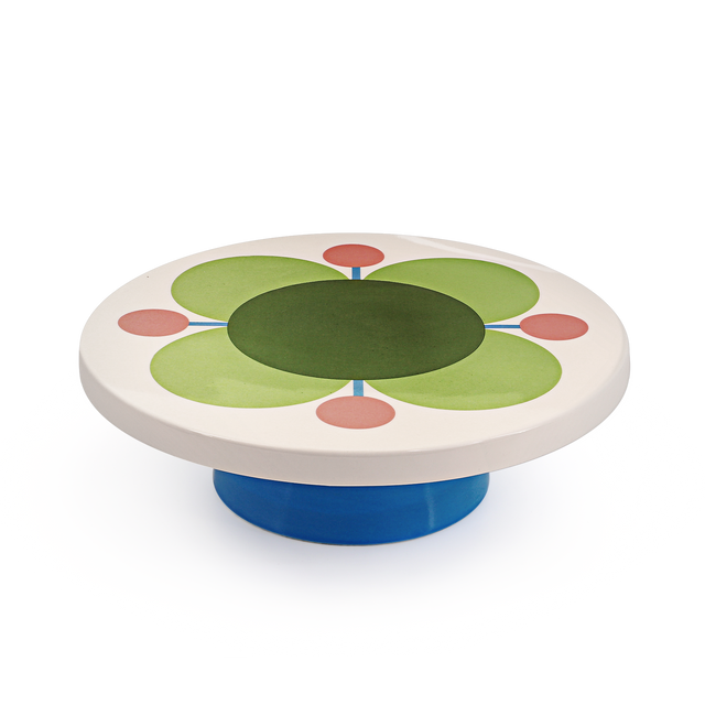 Cake Stand - Atomic Flower Print