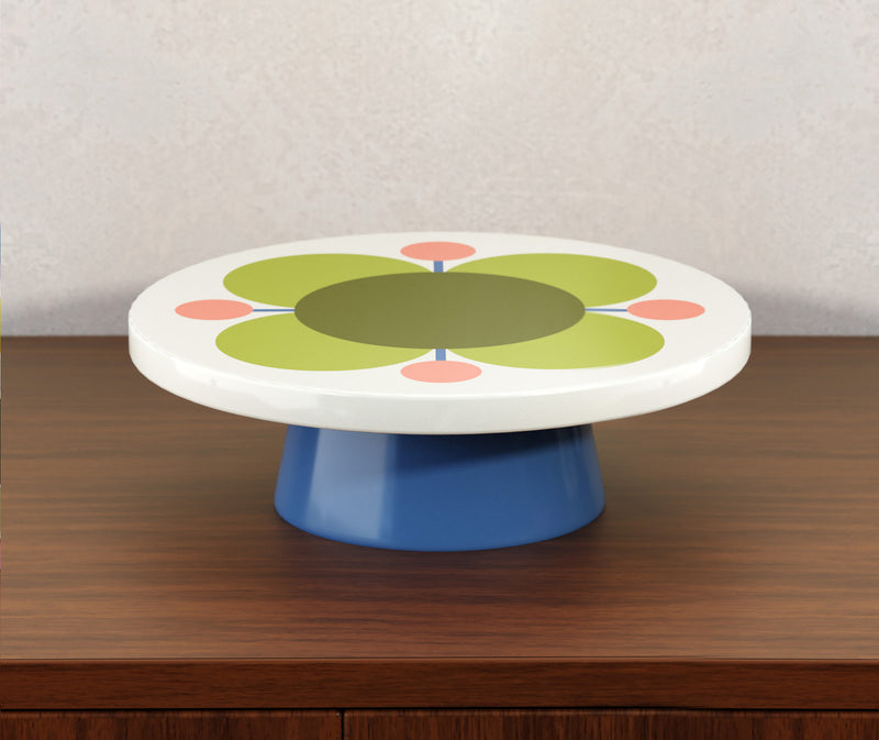 Cake Stand - Atomic Flower Print
